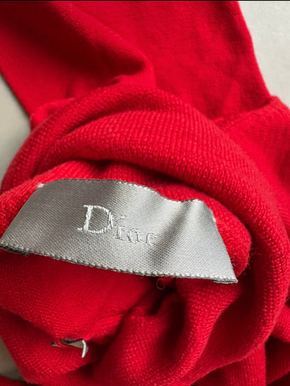 Dior Homme AW07 "Navigate" wool distress turtleneck sweater