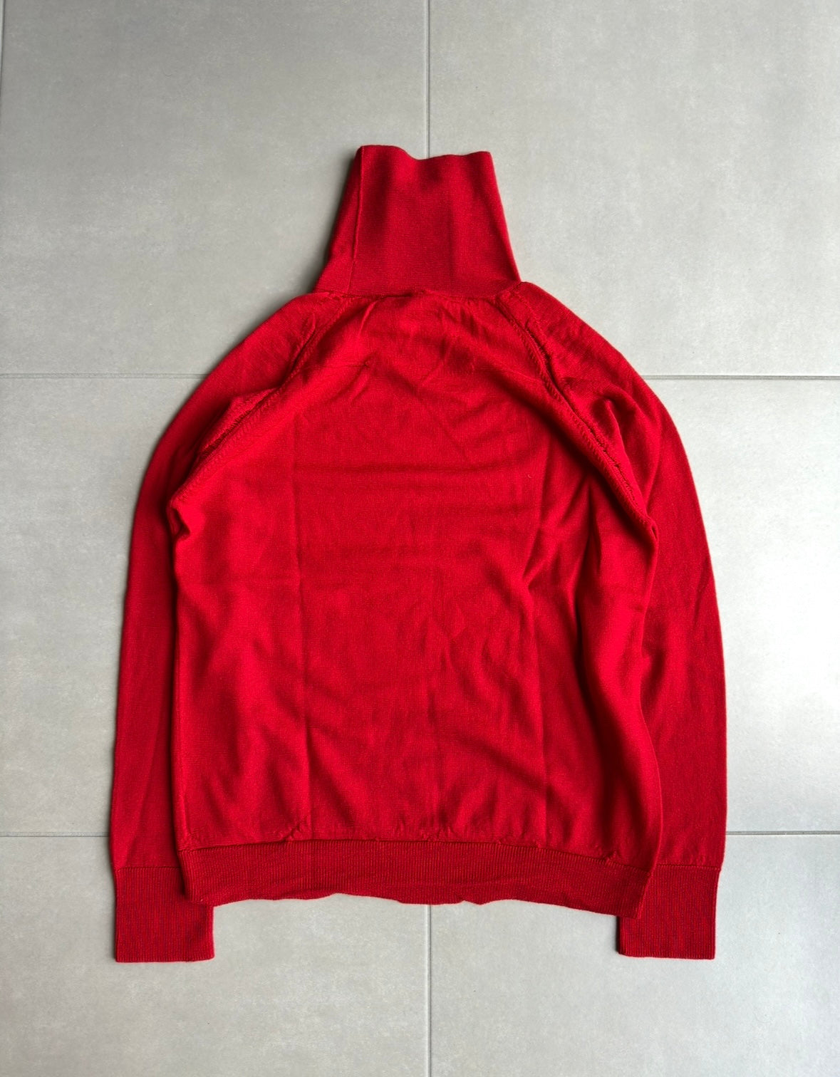 Dior Homme AW07 "Navigate" wool distress turtleneck sweater