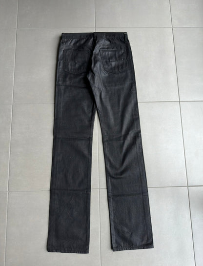 Dior Homme AW07 "navigate" polyurethane wax coated jeans