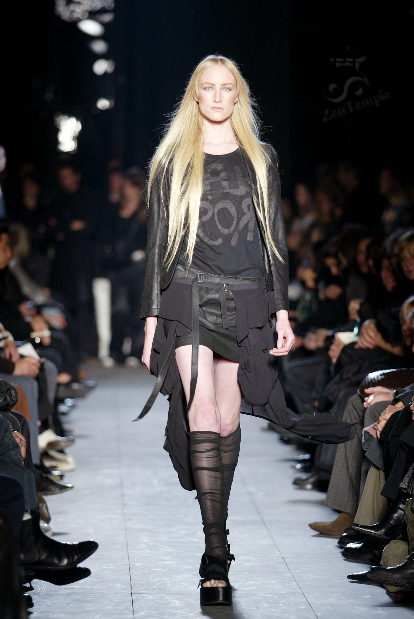 Ann Demeulemeester SS04 Black rose tank top