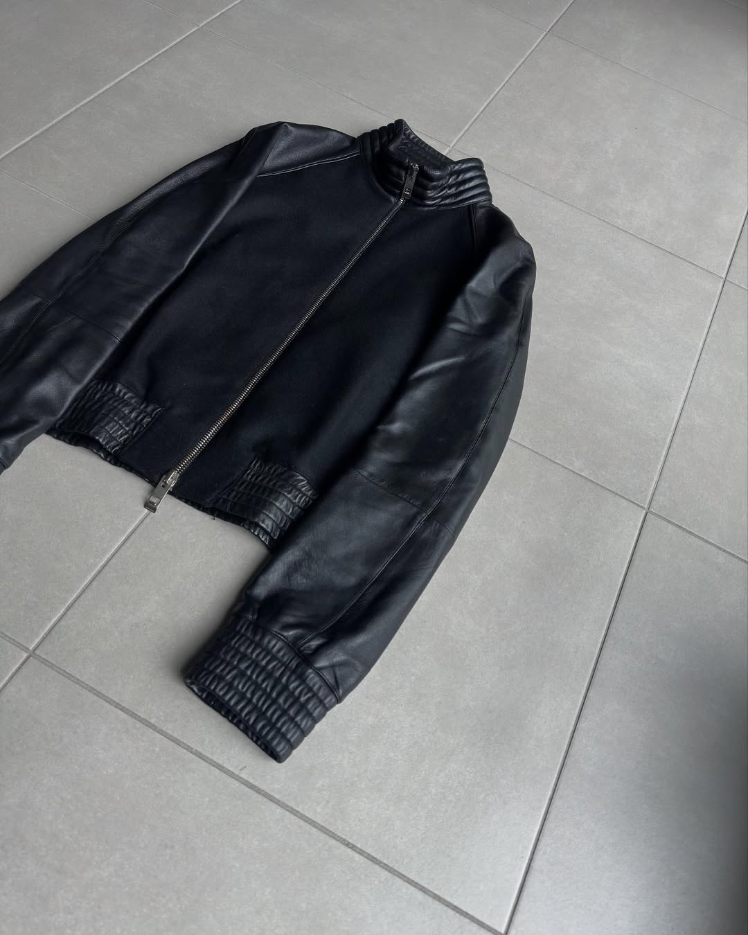 Dior Homme AW04 “VOTC” wool/cashmere leather bomber jacket