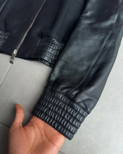 Dior Homme AW04 “VOTC” wool/cashmere leather bomber jacket