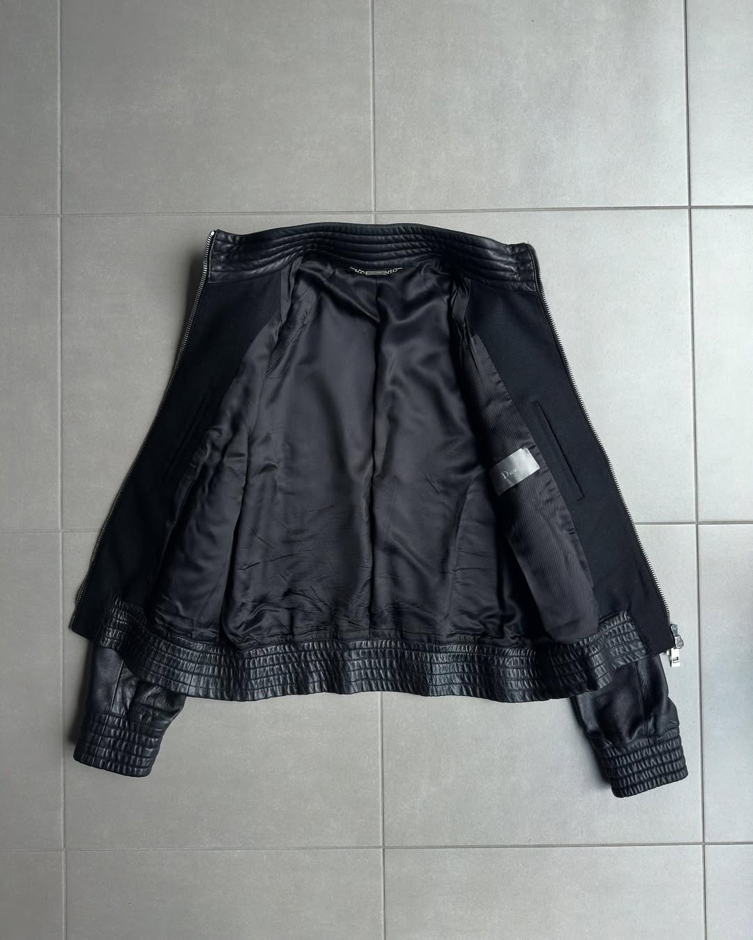 Dior Homme AW04 “VOTC” wool/cashmere leather bomber jacket – zentemple