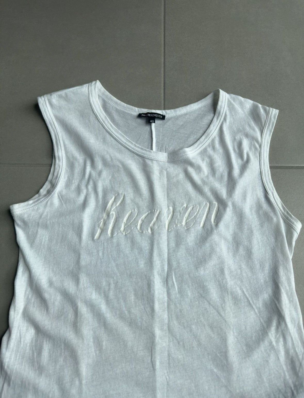 Ann Demeulemeester AW2008 heaven print sleeveless shirt