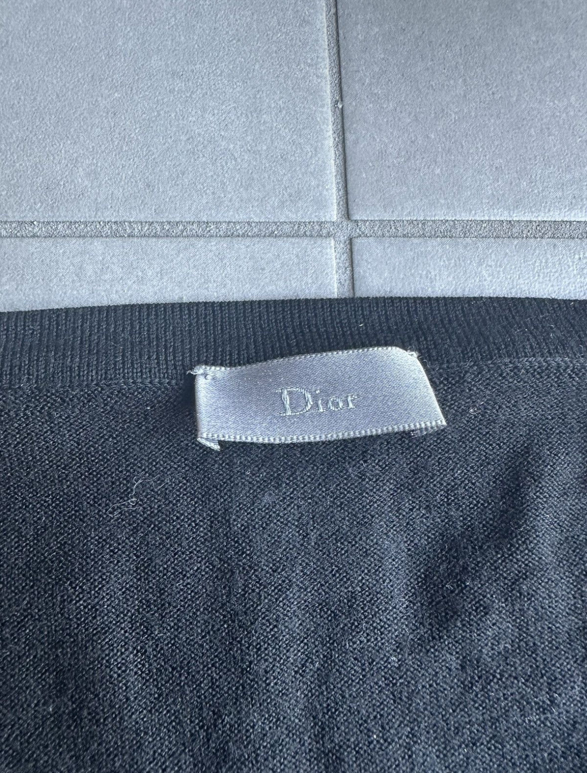 Dior Homme AW03 “Luster” waxed v-neck sweater