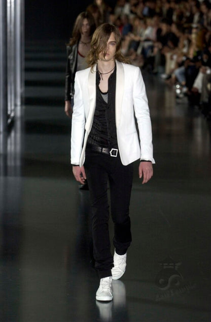 Dior Homme SS05 "BECK/Untitled" セミシアー ストライプ ボタンアップ