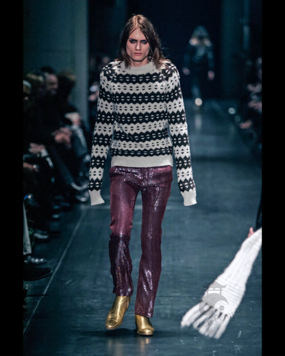 Dior Homme AW05 “In the morning” Nordic patterned sweater