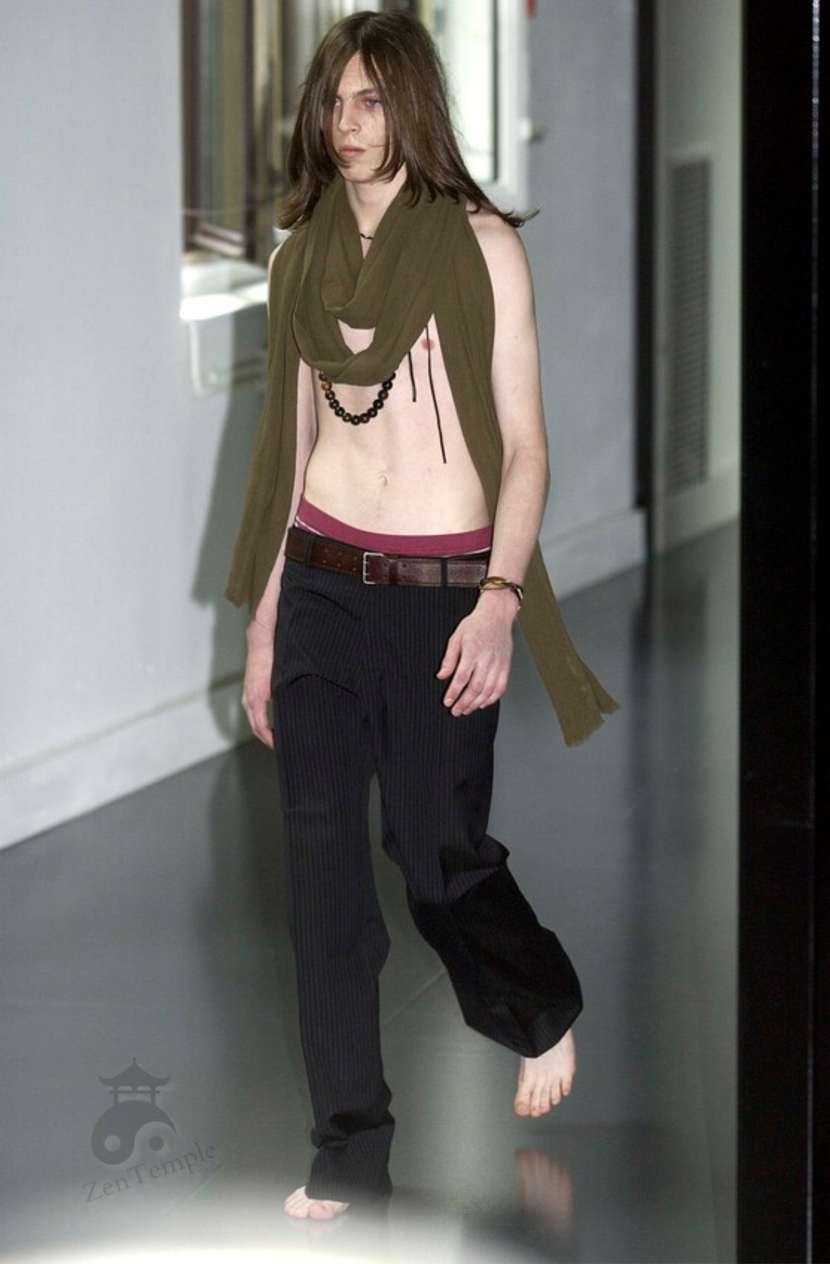 Dior Homme SS05 “BECK/Untitled” Sample Wide pinstripe slacks