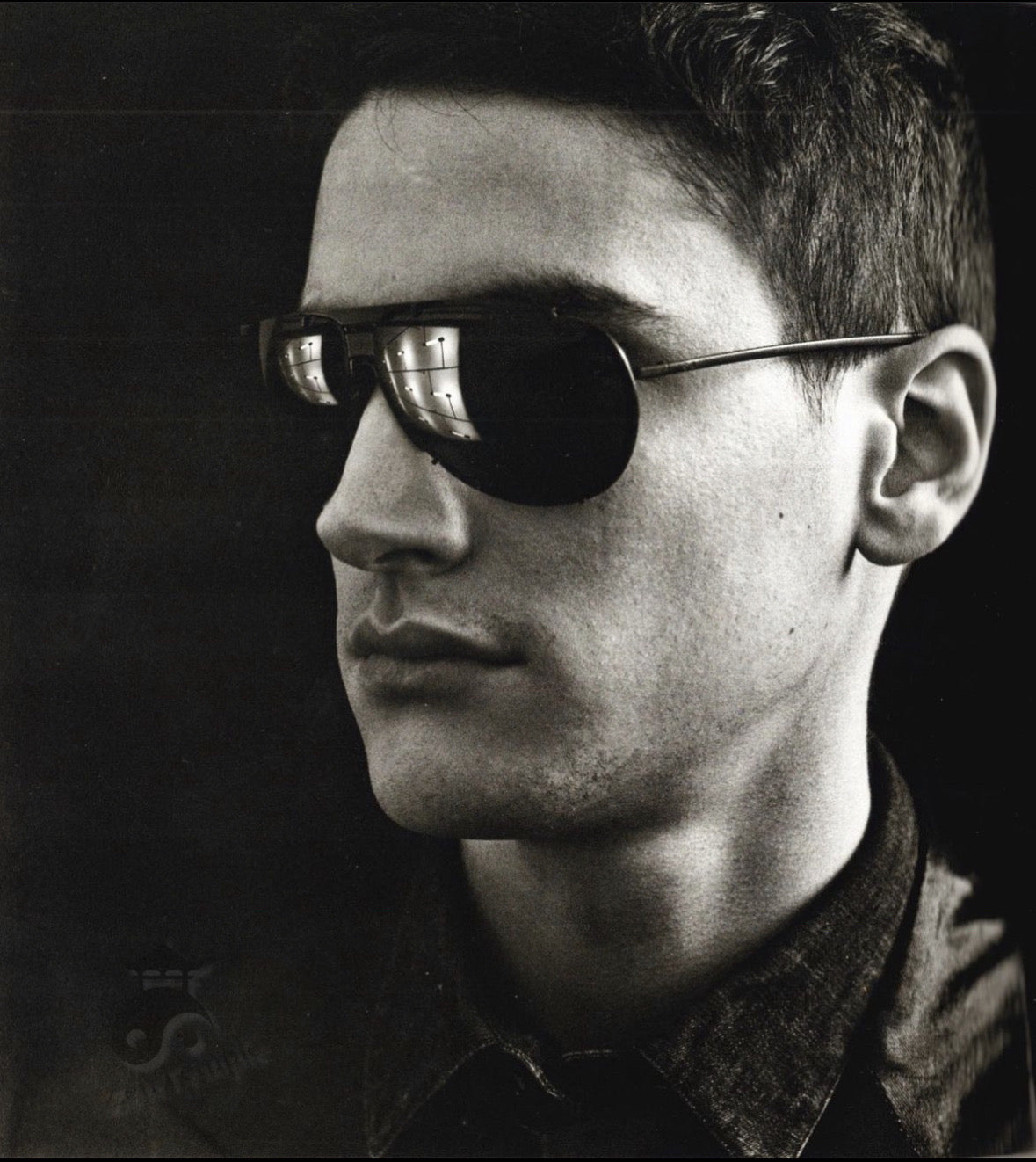 Dior Homme SS04 "Strip" Studded aviator shades