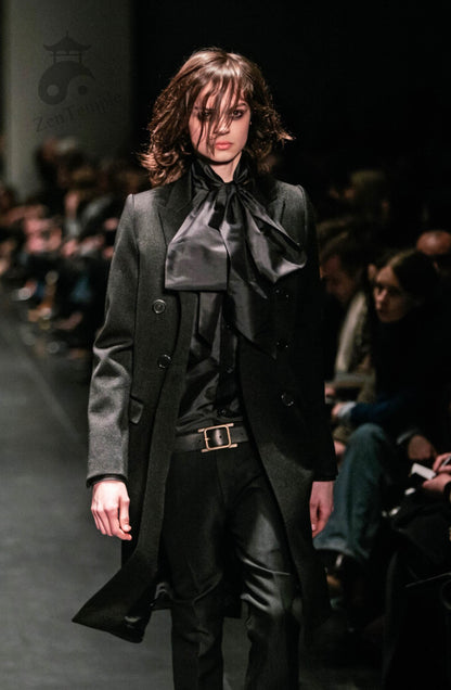 Dior Homme AW05 “in the morning” silk Pussybow shirt