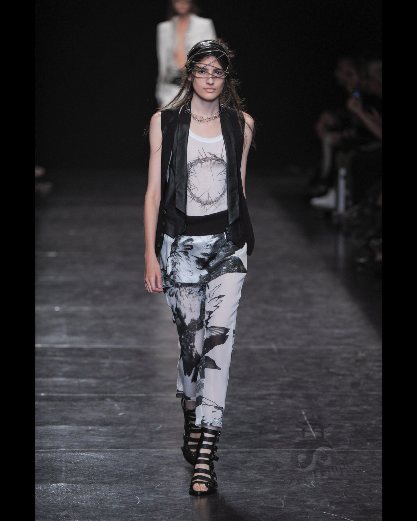 Ann Demeulemeester SS2010 Thorn crown ribbed tank top