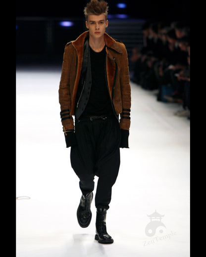 Dior Homme AW07 "Navigate" shearling mouton leather jacket