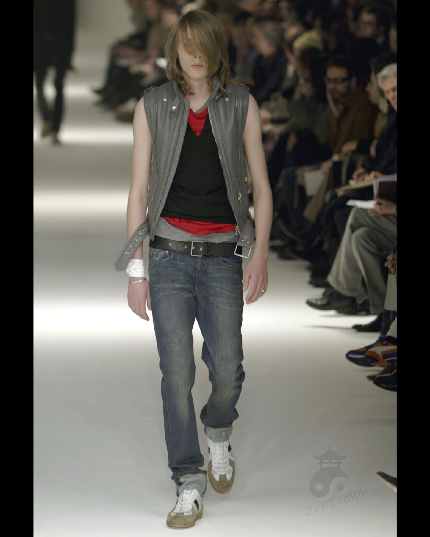 Dior homme AW04 “Victim of the crime” whiskered washed denim