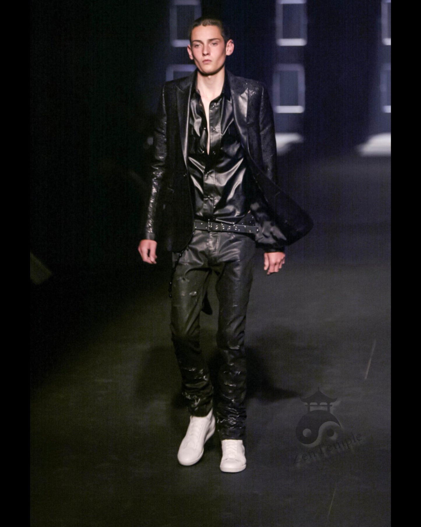 Dior Homme SS04 “Strip” onyx beaded wallet chain