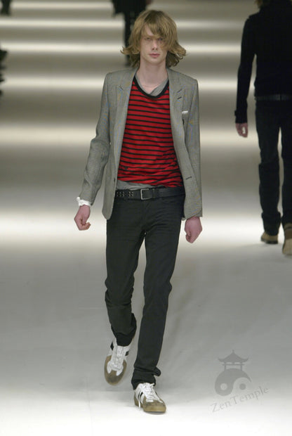 Dior homme AW04 “VOTC” striped bee motif long sleeve
