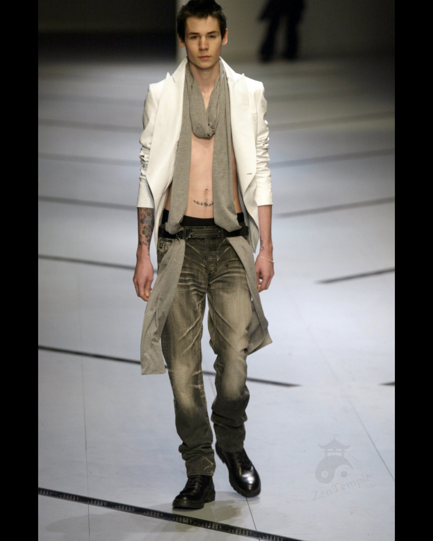 Dior Homme SS03 “Follow Me” MIJ Whiskered washed clawmark denim