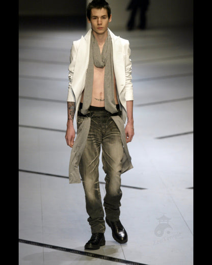 Dior Homme SS03 “Follow Me” MIJ Whiskered washed clawmark denim