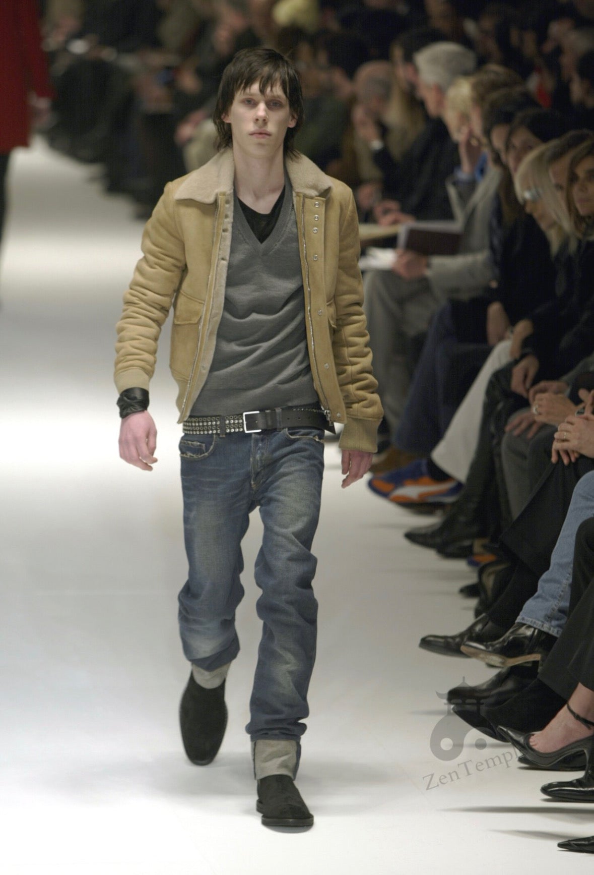 Dior homme AW04 “Victim of the crime” whiskered washed denim