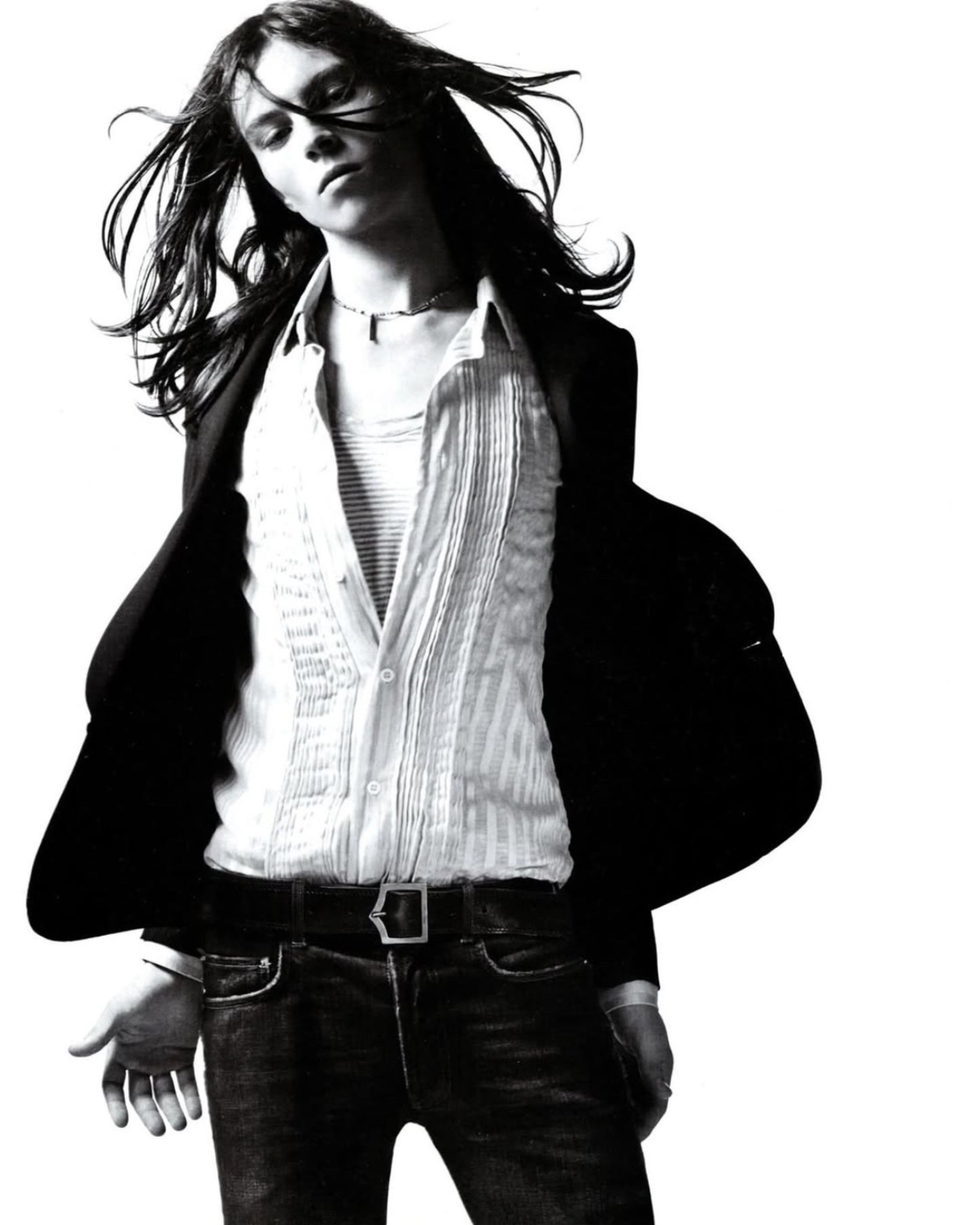 Dior Homme SS05 "BECK/Untitled" semi sheer striped button up