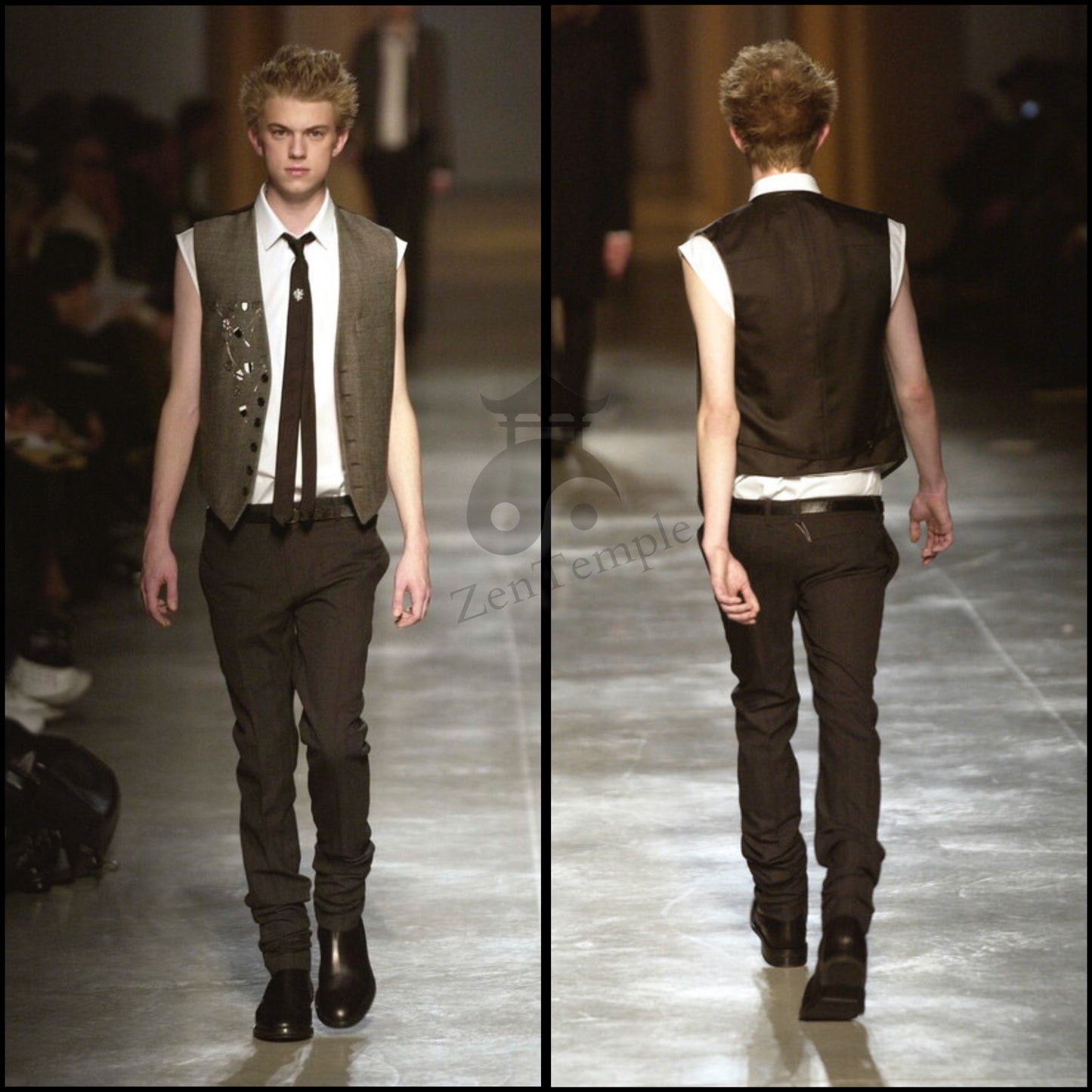 Dior homme AW02 “reflexion” cashmere/wool vest