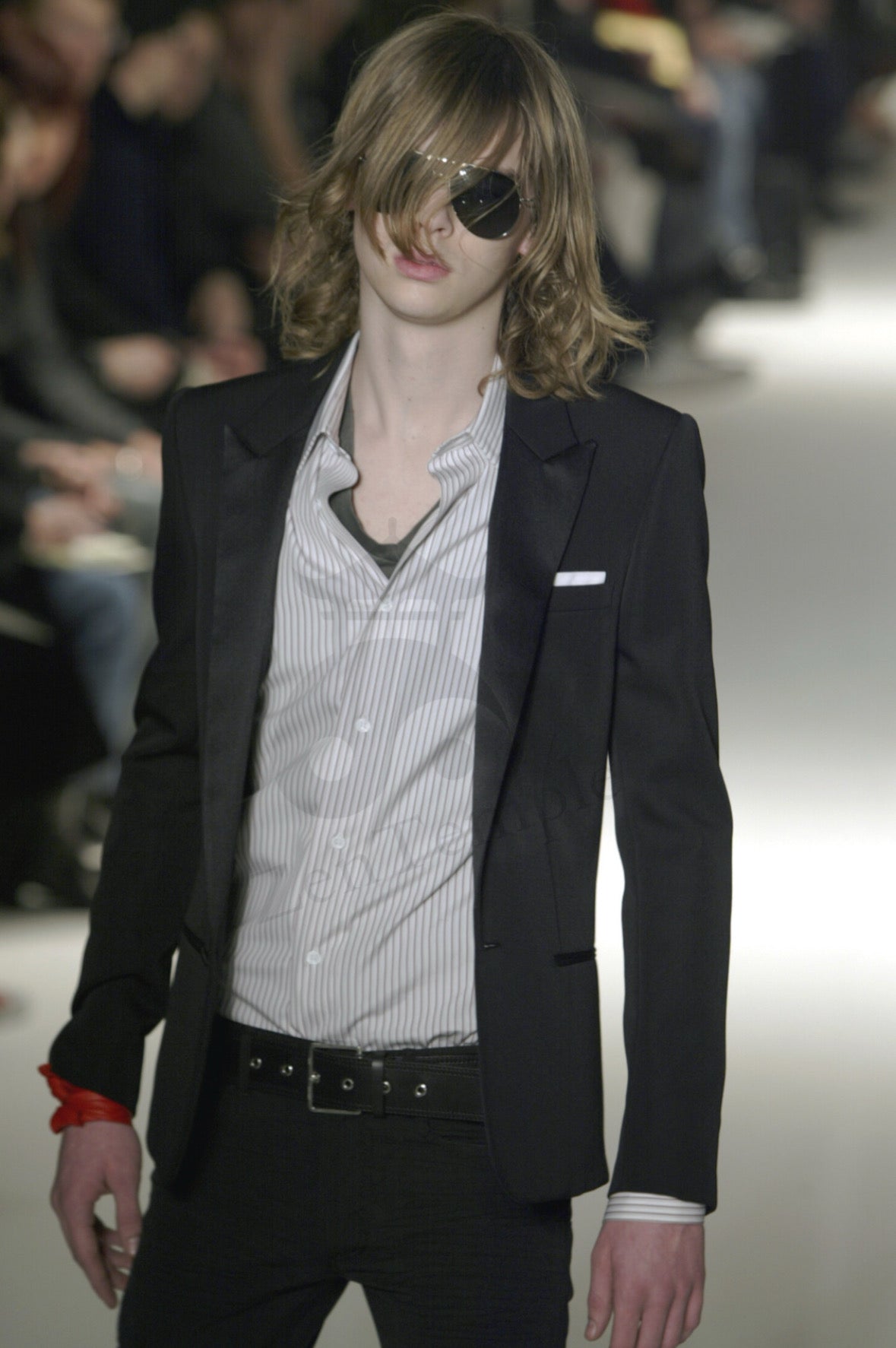 Dior Homme AW04 "Victim of the crime" beige suede leather belt