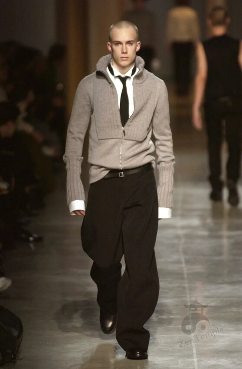Dior Homme AW02 “reflexion” wool/cashmere wide trousers