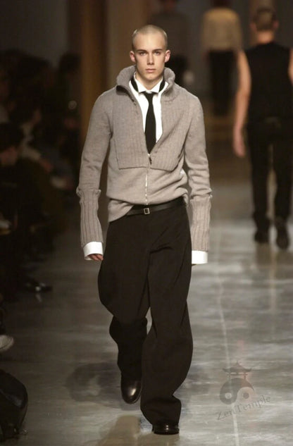 Dior Homme AW02 “reflexion” wool/cashmere wide trousers