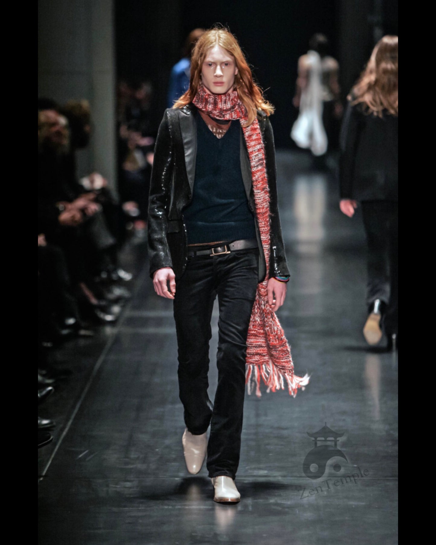 Dior Homme AW05 “In The Morning” velvet bootcut trousers