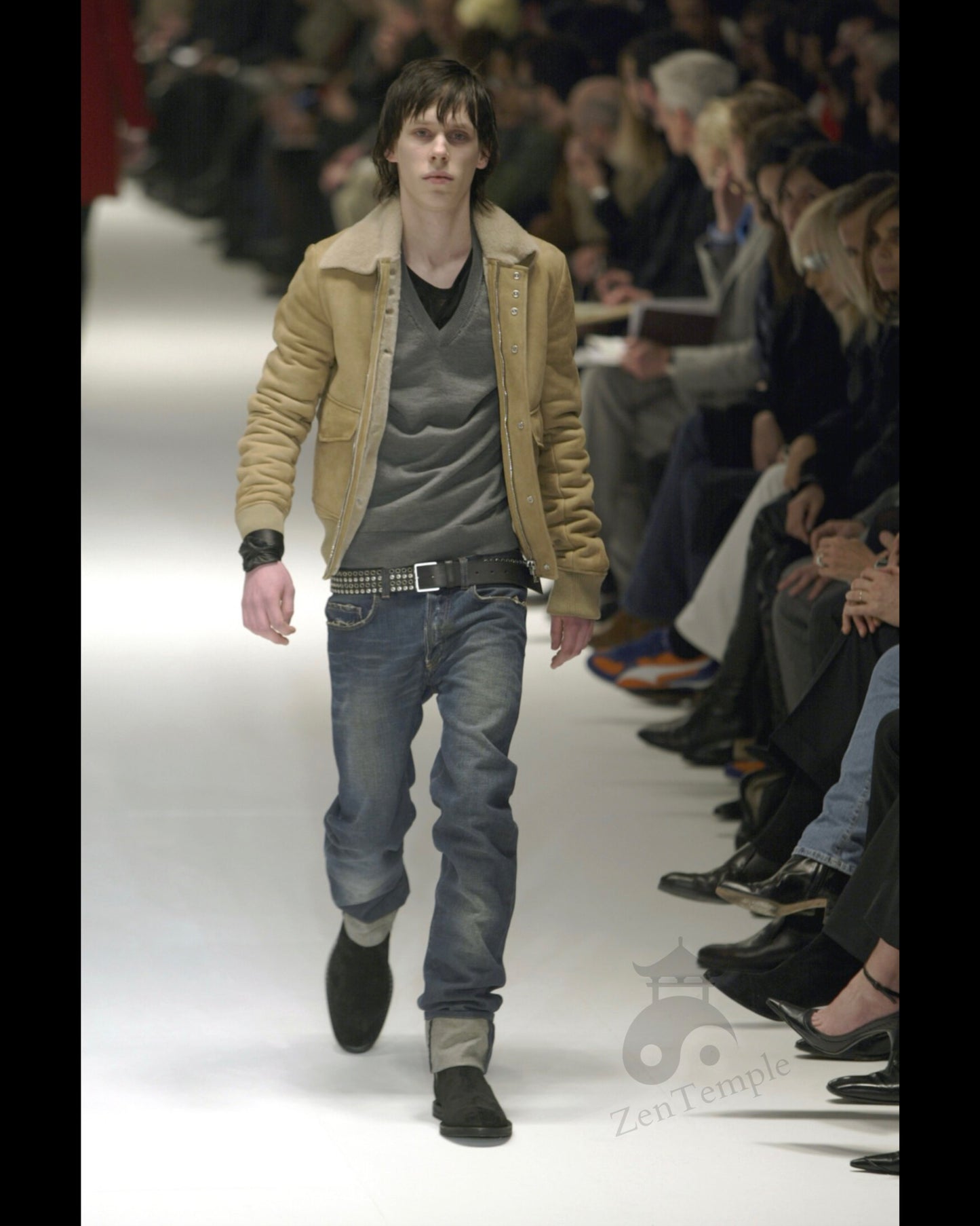 Dior homme AW04 “Victim of the crime” whiskered washed denim