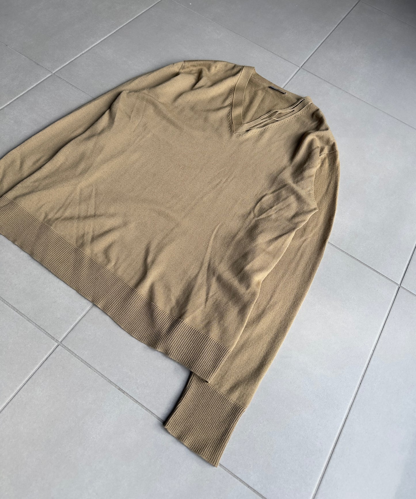 Dior Homme AW04 “VOTC” runway slashed V-neck sweater