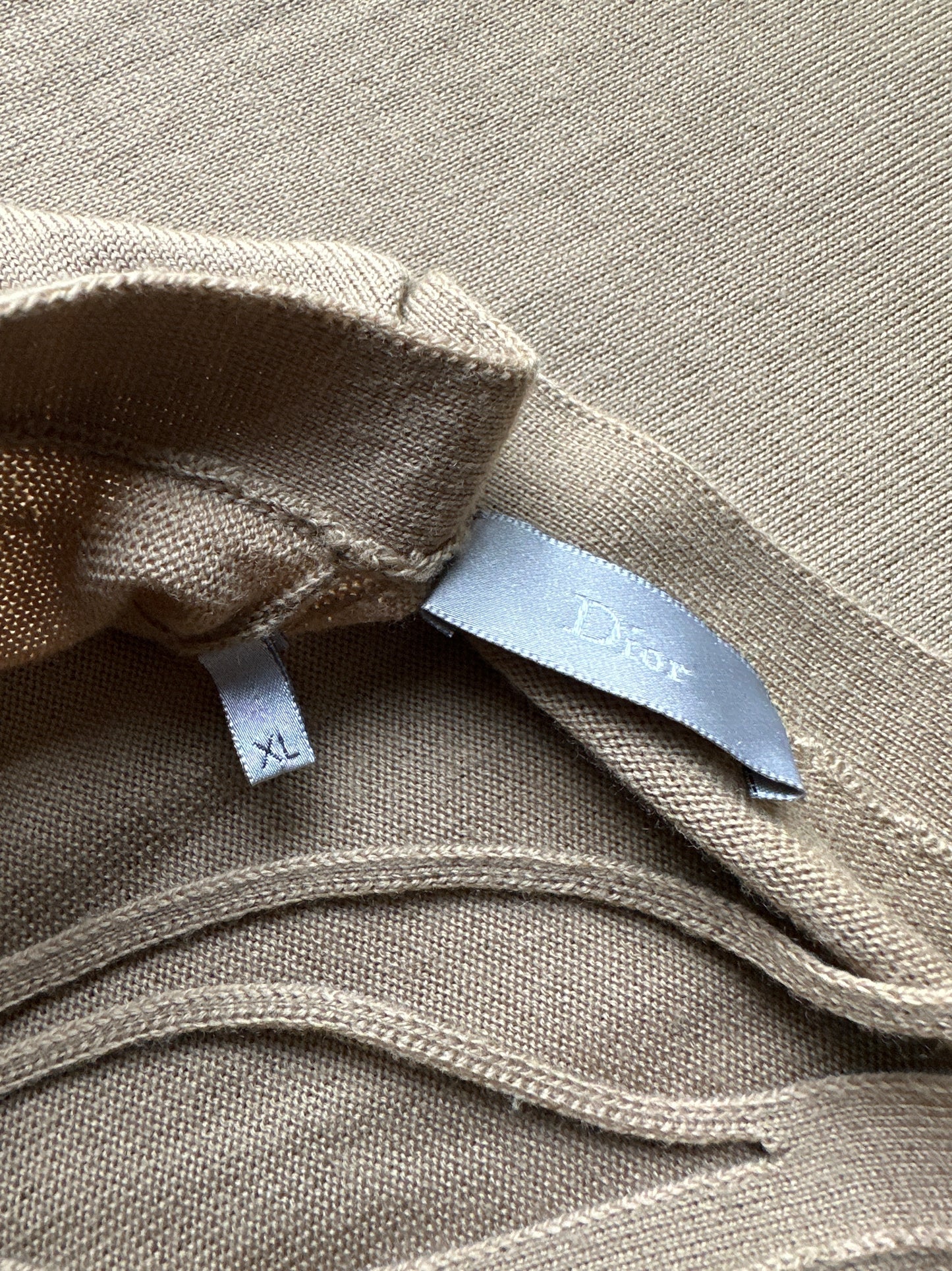 Dior Homme AW04 “VOTC” runway slashed V-neck sweater