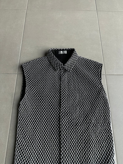 Dior Homme SS04 "Strip" mesh net button up
