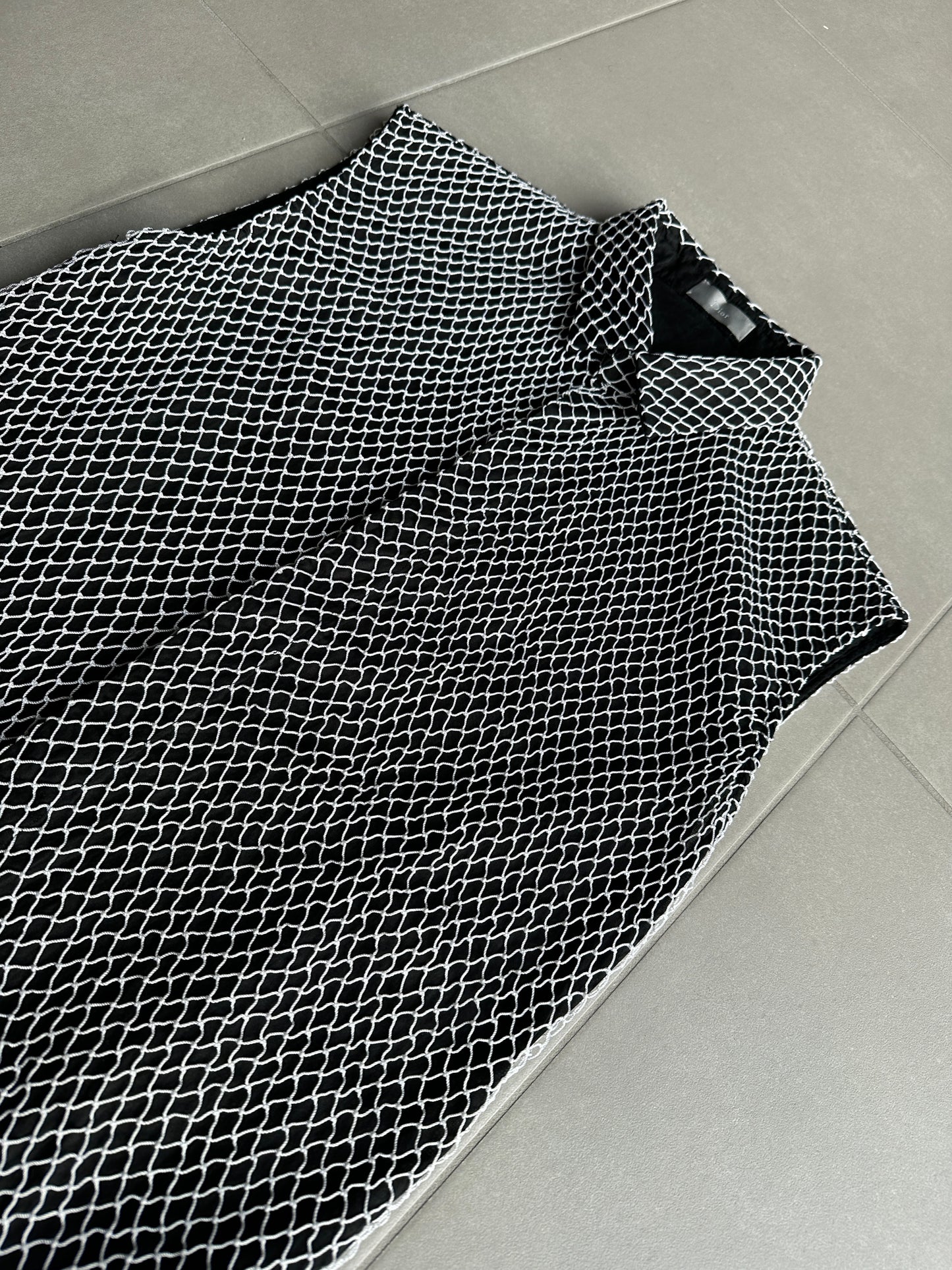 Dior Homme SS04 "Strip" mesh net button up