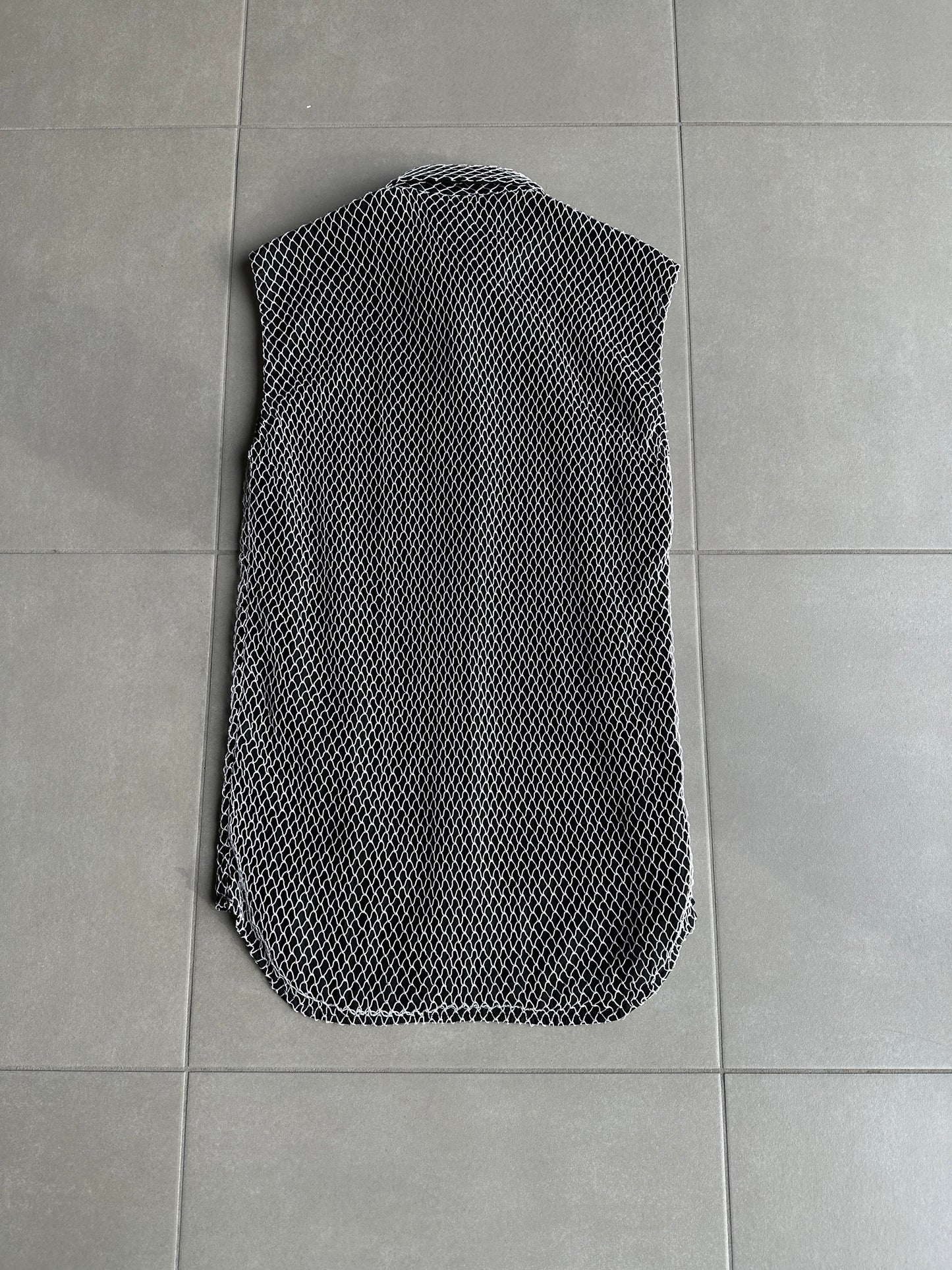 Dior Homme SS04 "Strip" mesh net button up