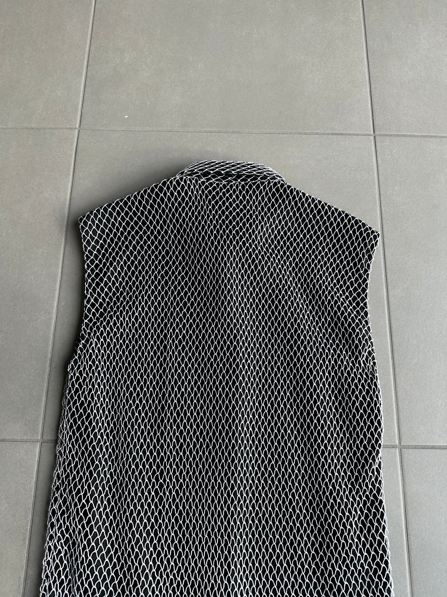 Dior Homme SS04 "Strip" mesh net button up