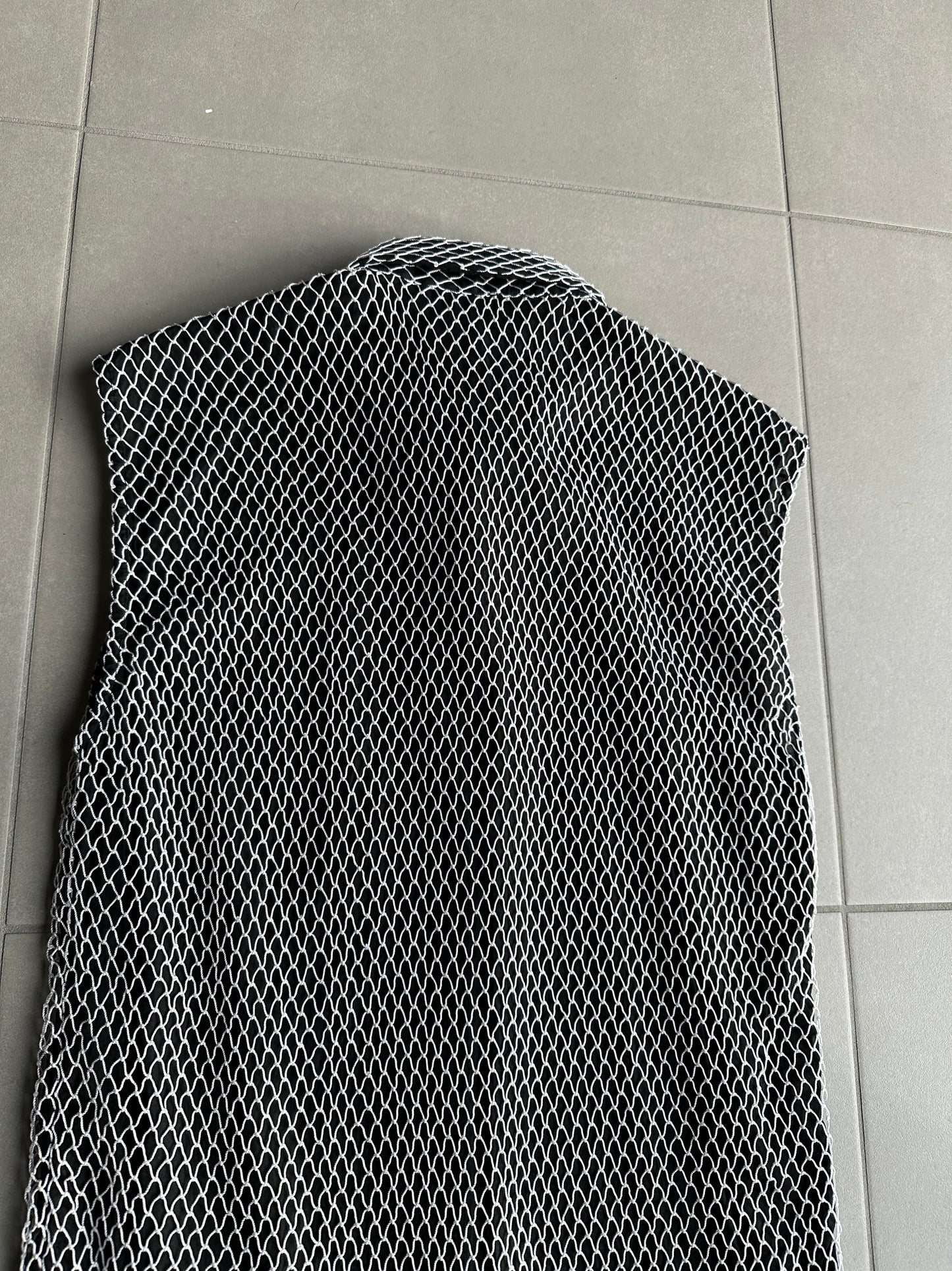 Dior Homme SS04 "Strip" mesh net button up