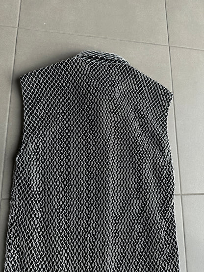 Dior Homme SS04 "Strip" mesh net button up