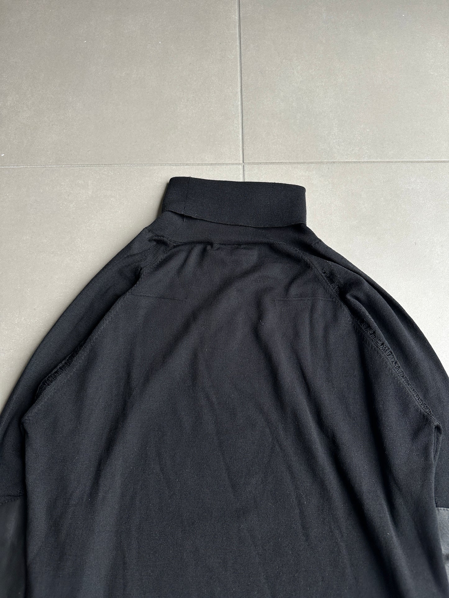 Dior Homme AW04 “VOTC” runway distressed turtleneck sweater