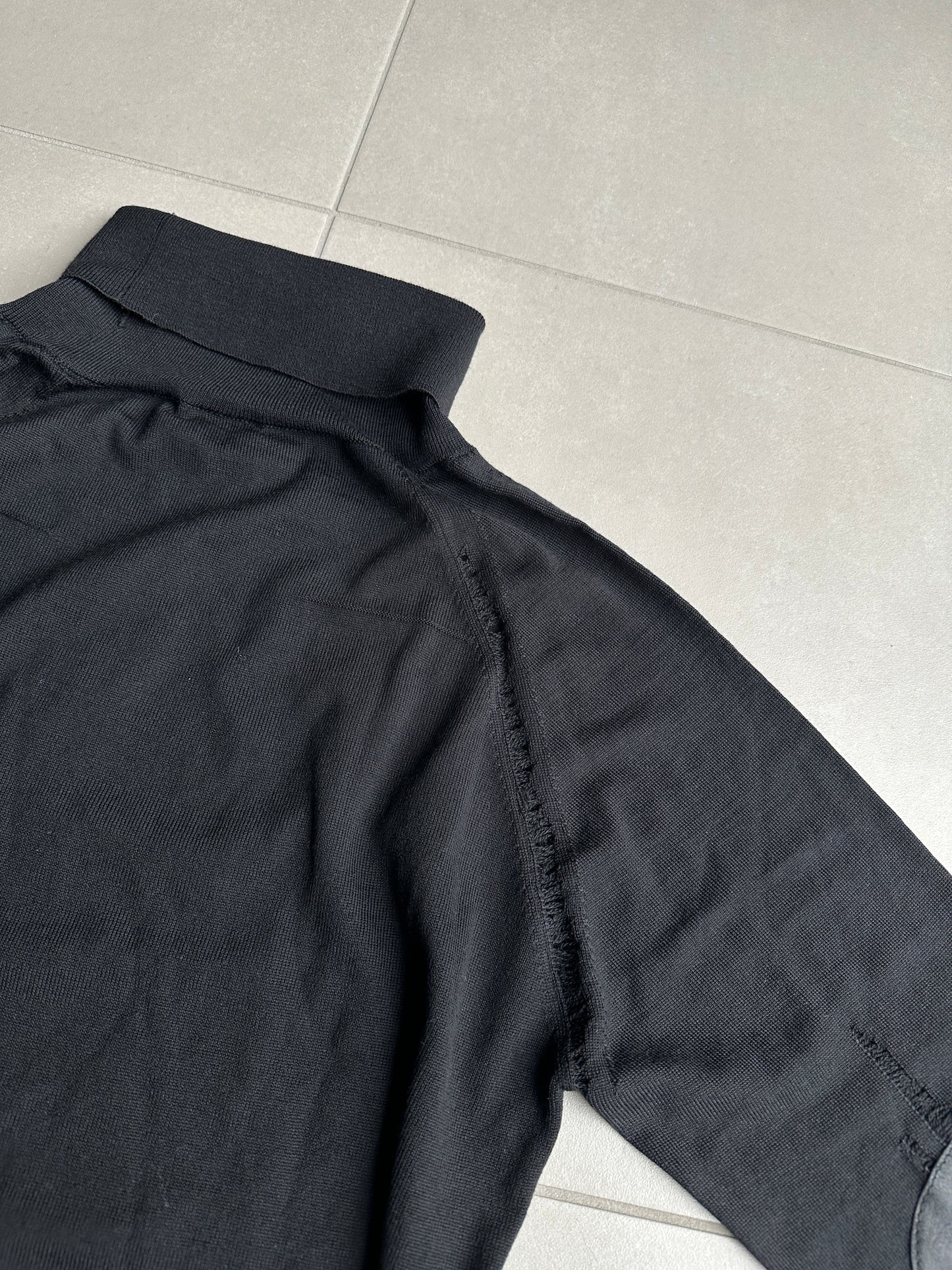 Dior Homme AW04 “VOTC” runway distressed turtleneck sweater