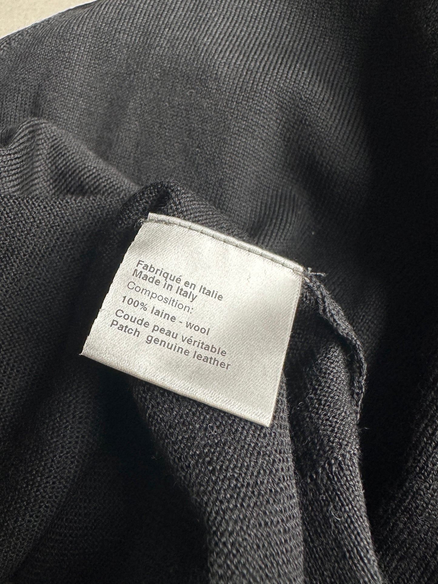 Dior Homme AW04 “VOTC” runway distressed turtleneck sweater