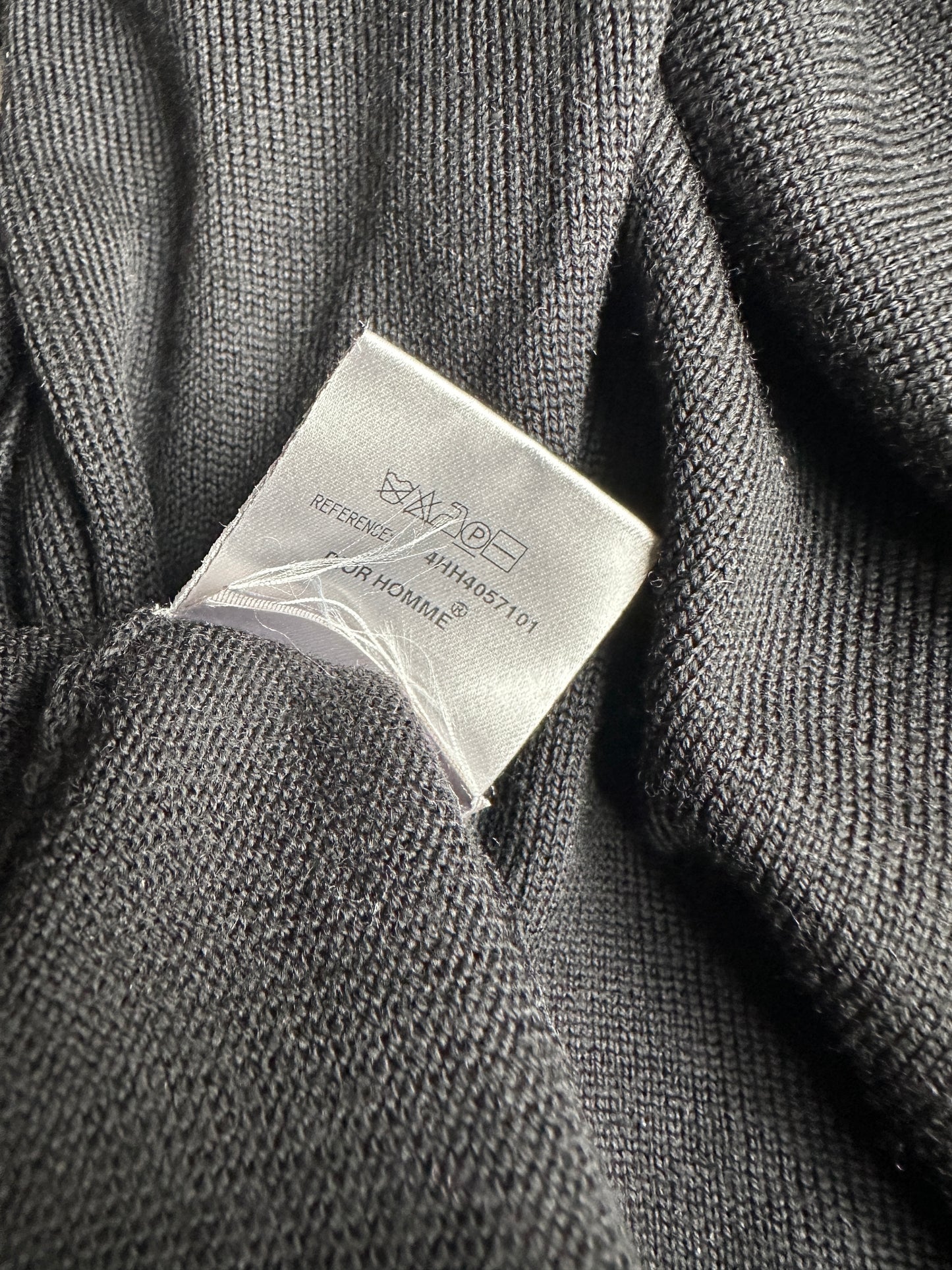 Dior Homme AW04 “VOTC” runway distressed turtleneck sweater