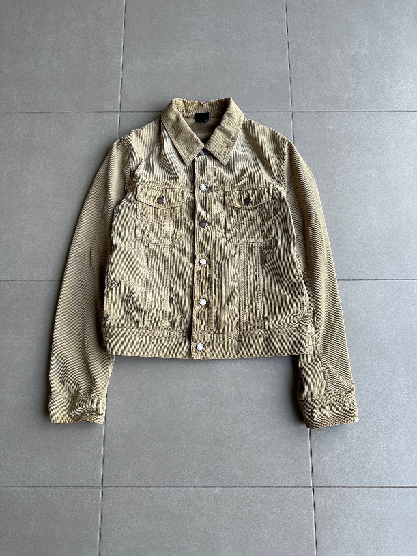 Dior Homme AW04 “Victim of the crime” corduroy trucker jacket