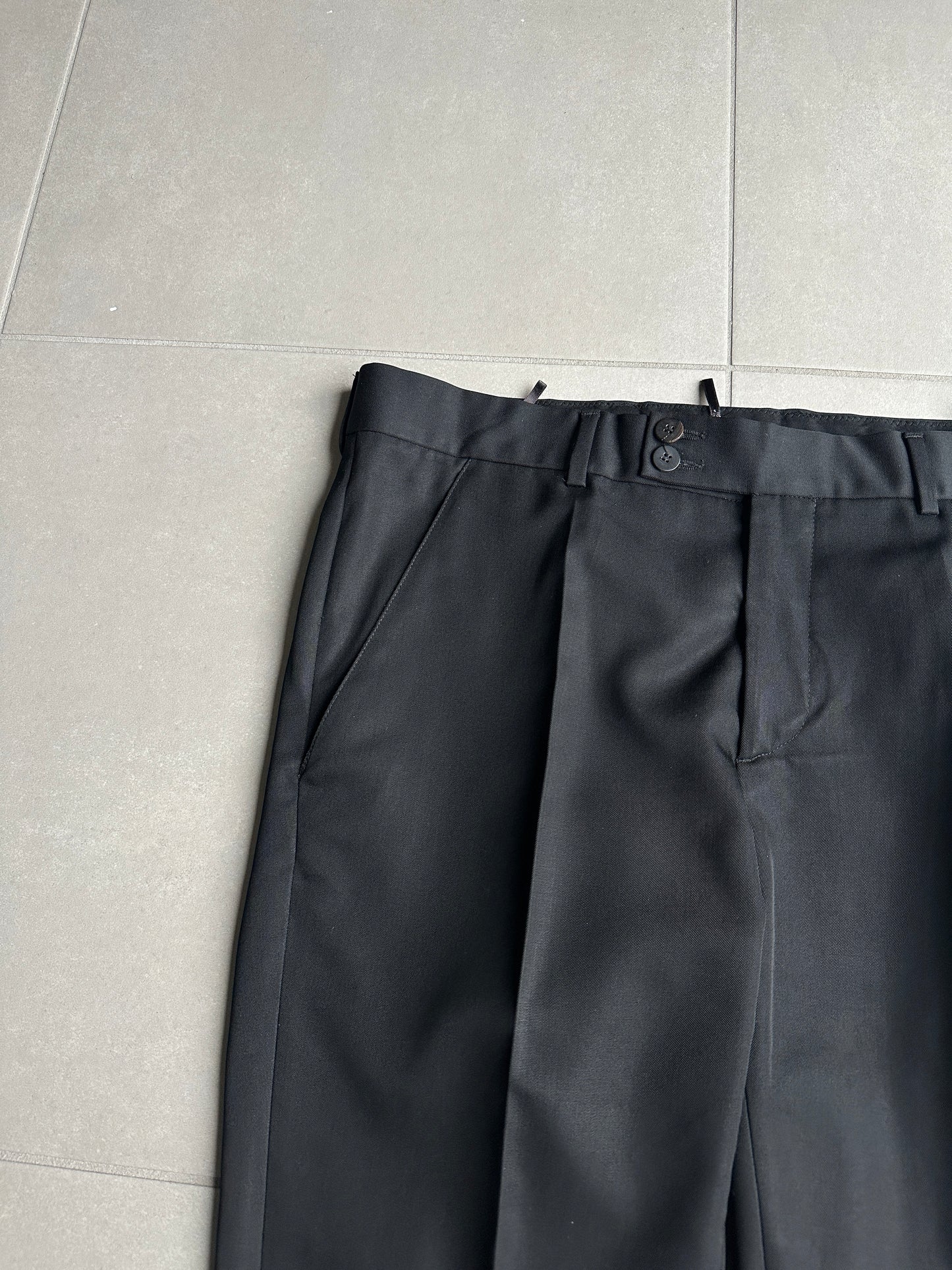 Dior Homme AW04 "VOTC" glossy wool slacks