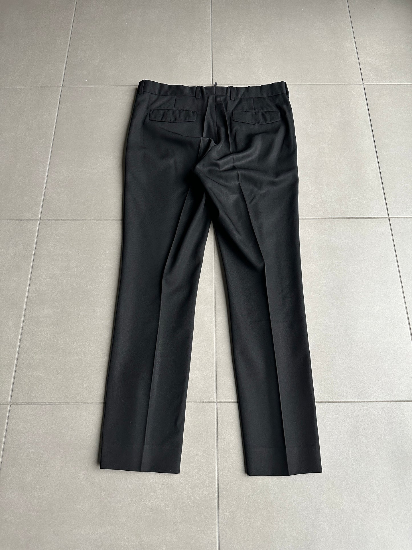 Dior Homme AW04 "VOTC" glossy wool slacks
