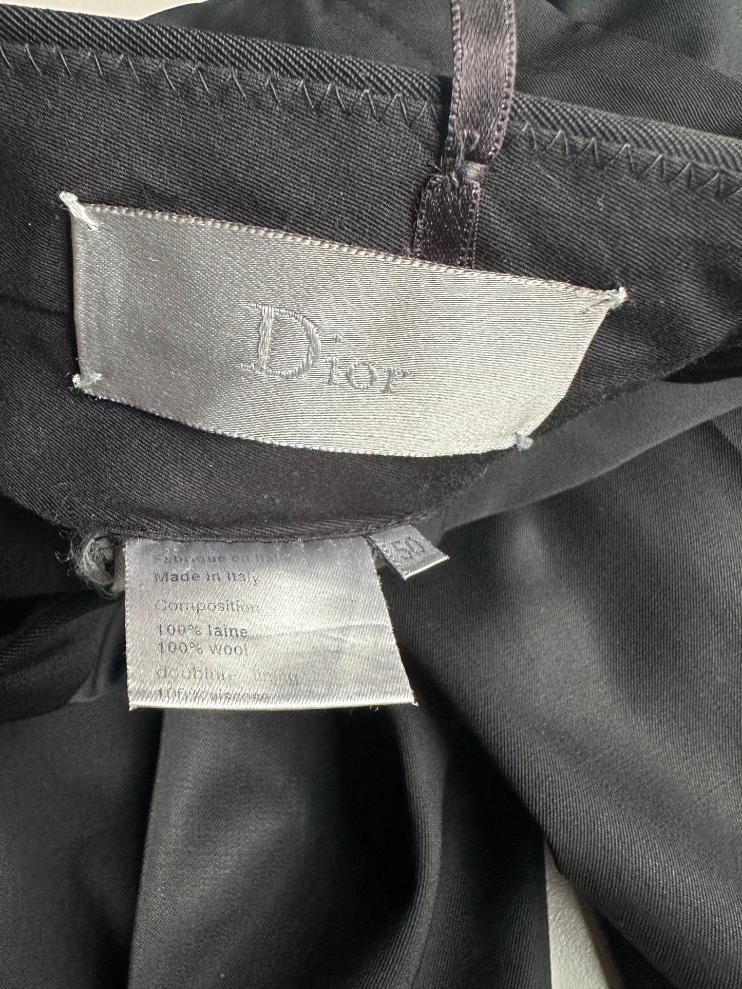 Dior Homme AW04 "VOTC" glossy wool slacks