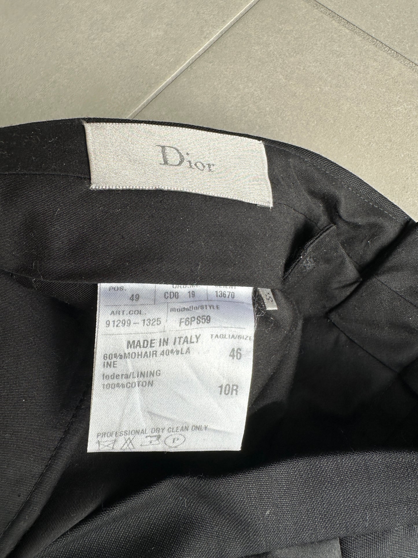 Dior homme AW07 "Navigate" mohair/wool trouser