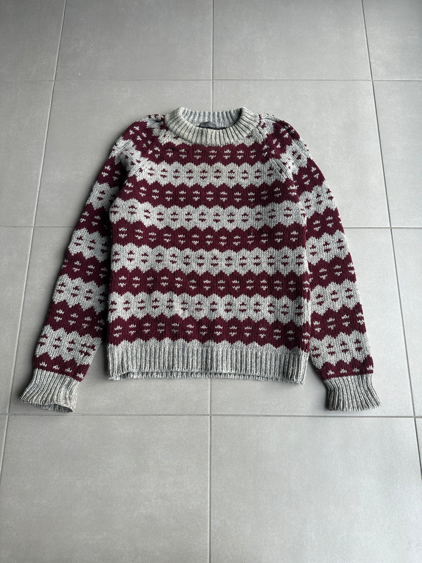 Dior Homme AW05 “In the morning” Nordic patterned sweater