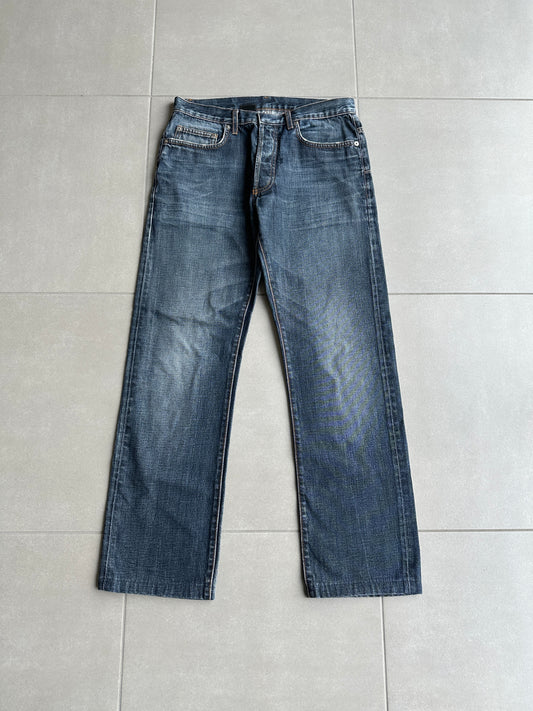 Dior homme AW04 “Victim of the crime” whiskered washed denim
