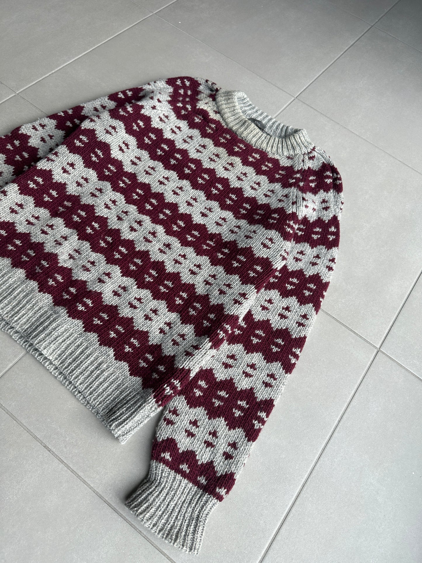 Dior Homme AW05 “In the morning” Nordic patterned sweater