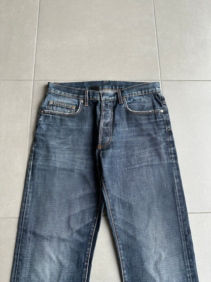 Dior homme AW04 “Victim of the crime” whiskered washed denim